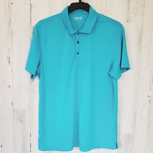 IZOD TEAL BLUE POLO GOLF SHIRT